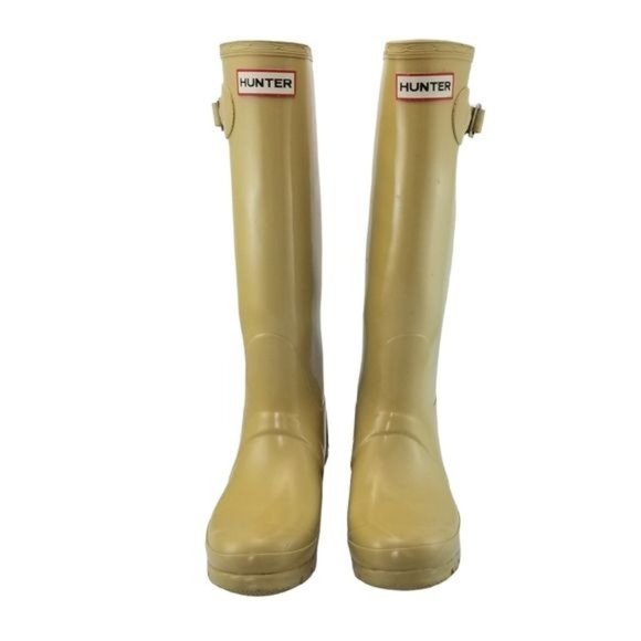Hunter Shoes - Hunter Tall Rain Boots Women's Size 6 Original Gloss Yellow Pull On